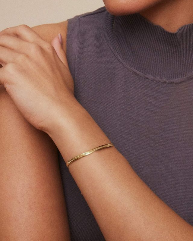 Herringbone Bracelet Gold 125690