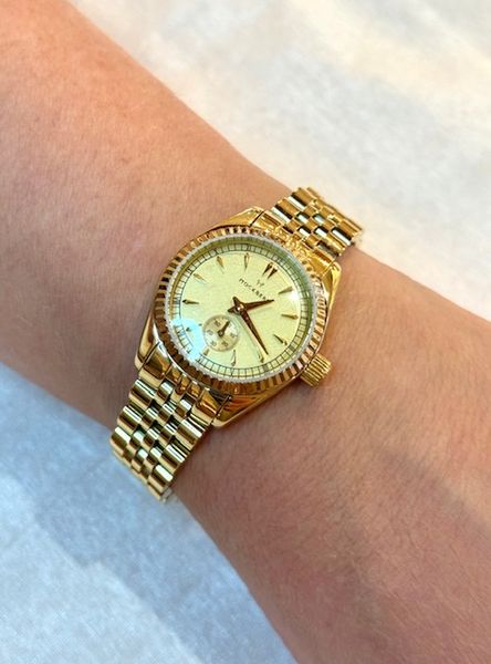 Royal Gullfarget stål / Champagne 28mm