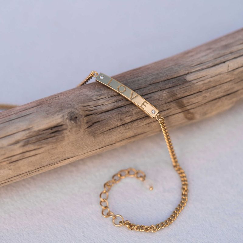 BELIEVE IN LOVE armbånd rosenkvarts 221405