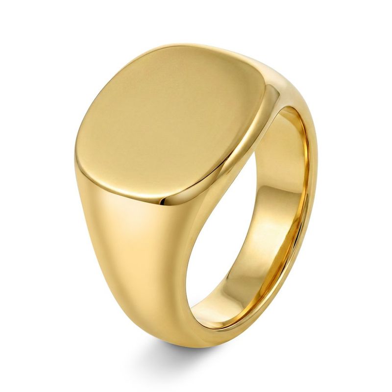 Rise ring i forgylt stål 29218