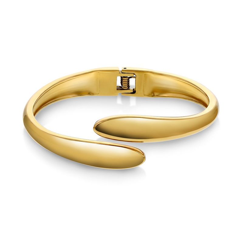 Rise open bangle i forgylt stål 29226