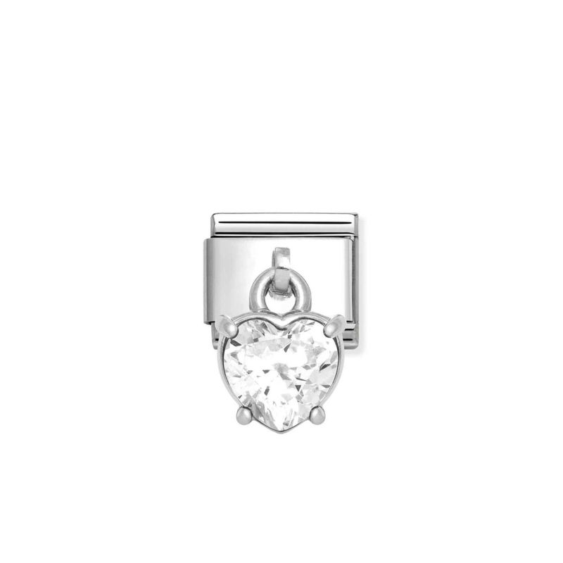 NOMINATION CHARMS Link med anheng hjerte sølv 331812/12