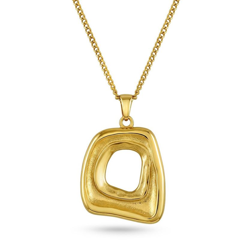 Frame necklace i forgylt stål 29225