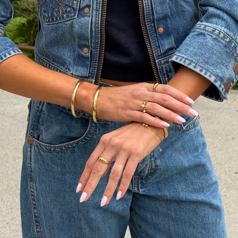 Rise classic bangle i forgylt stål 29228